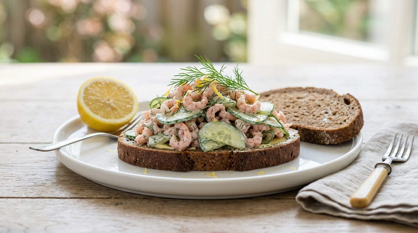 Komkommer-garnalensalade met Dilleroom