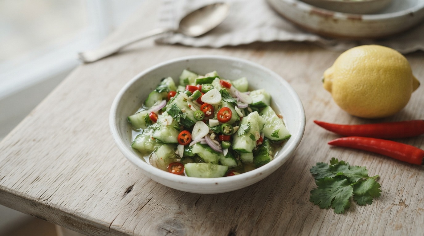 Komkommersalade met verse pepers