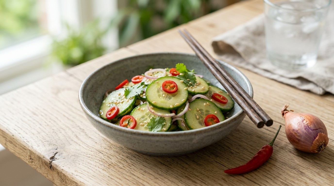Komkommersalade Pittig
