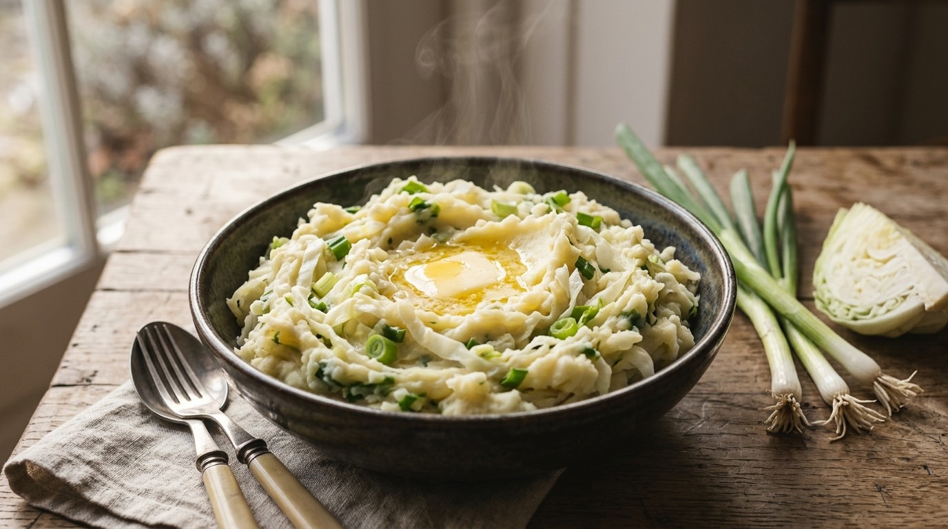 Kool in aardappelpuree