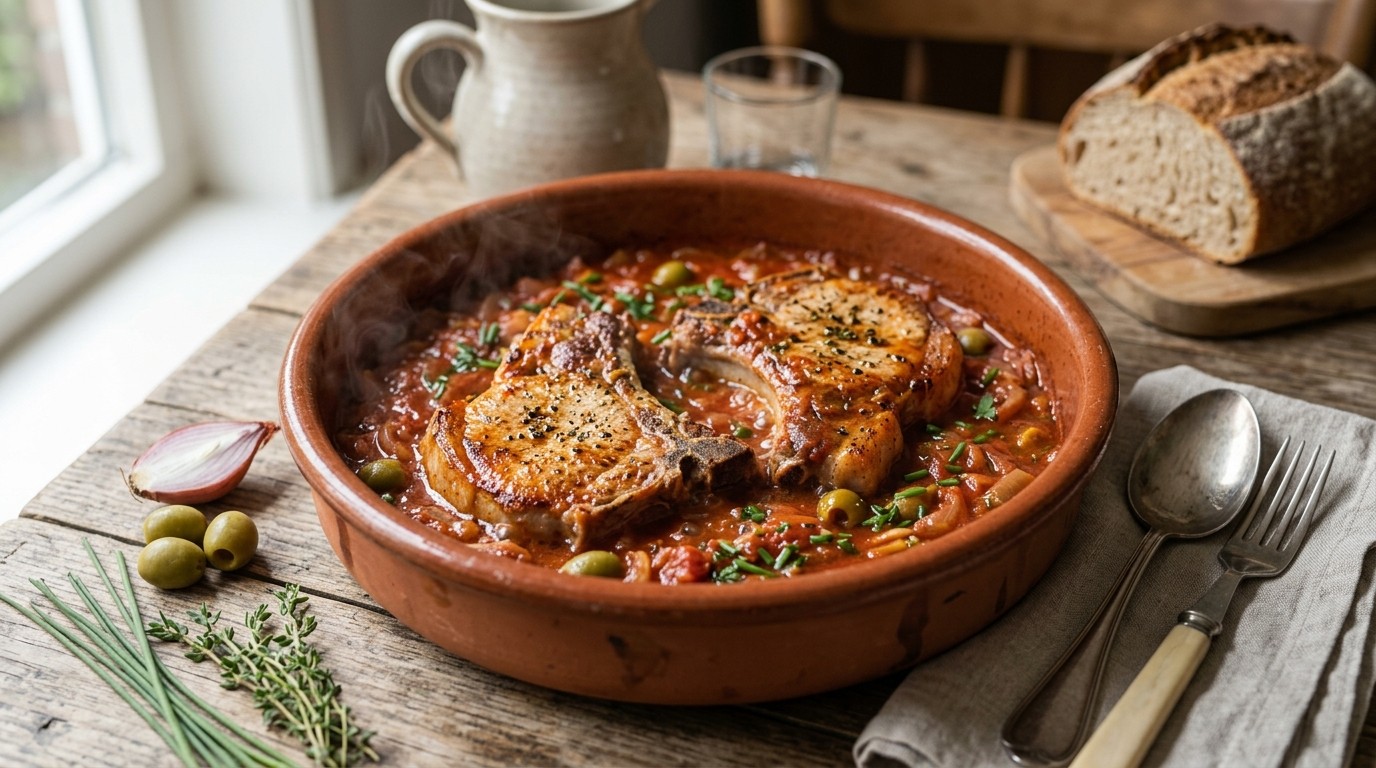 Koteletten met tomatensaus