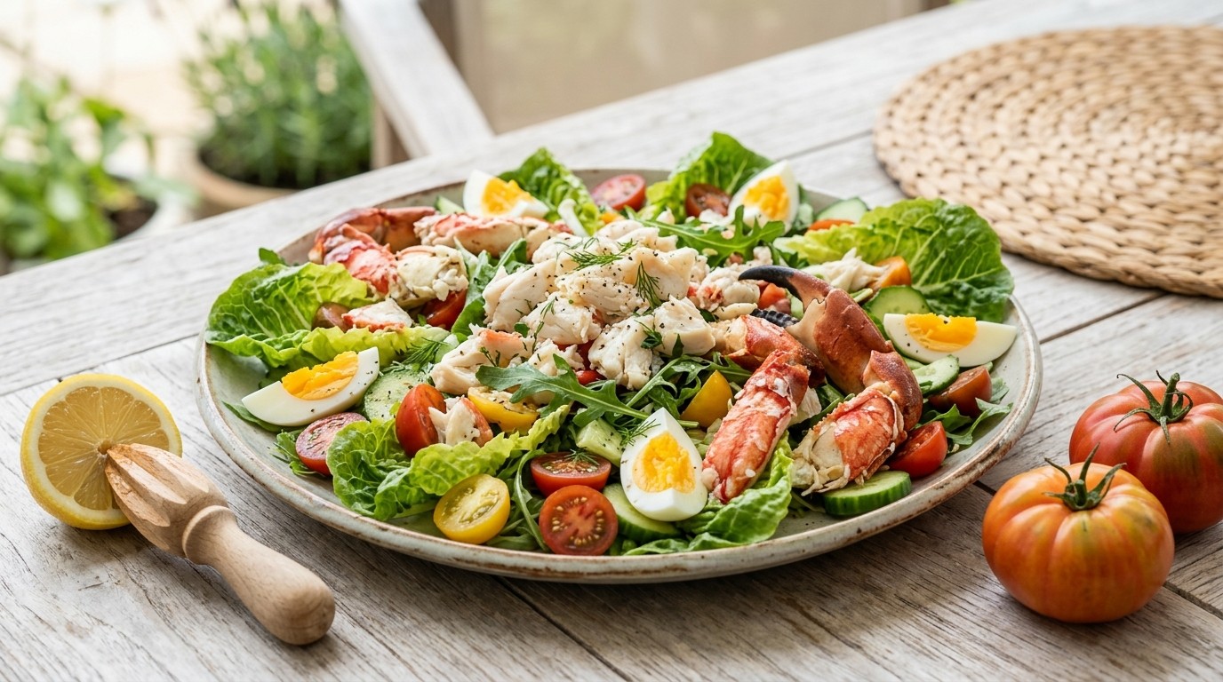Krabsalade (van verse krabpoten)