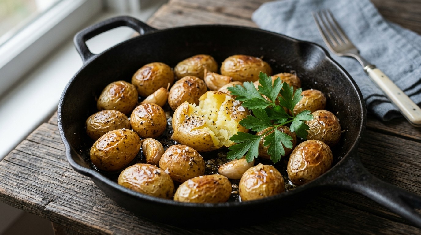 Krieltjes met knoflook uit de oven