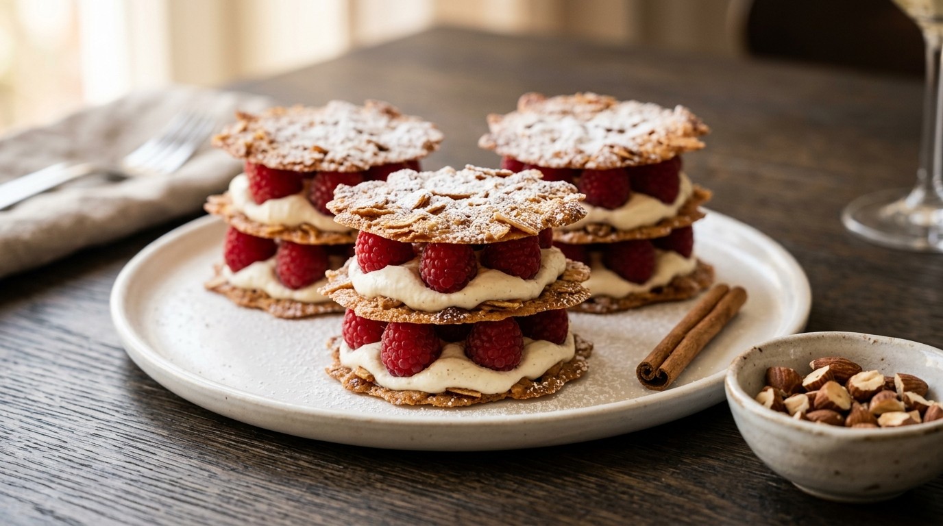 Krokante frambozentorentjes