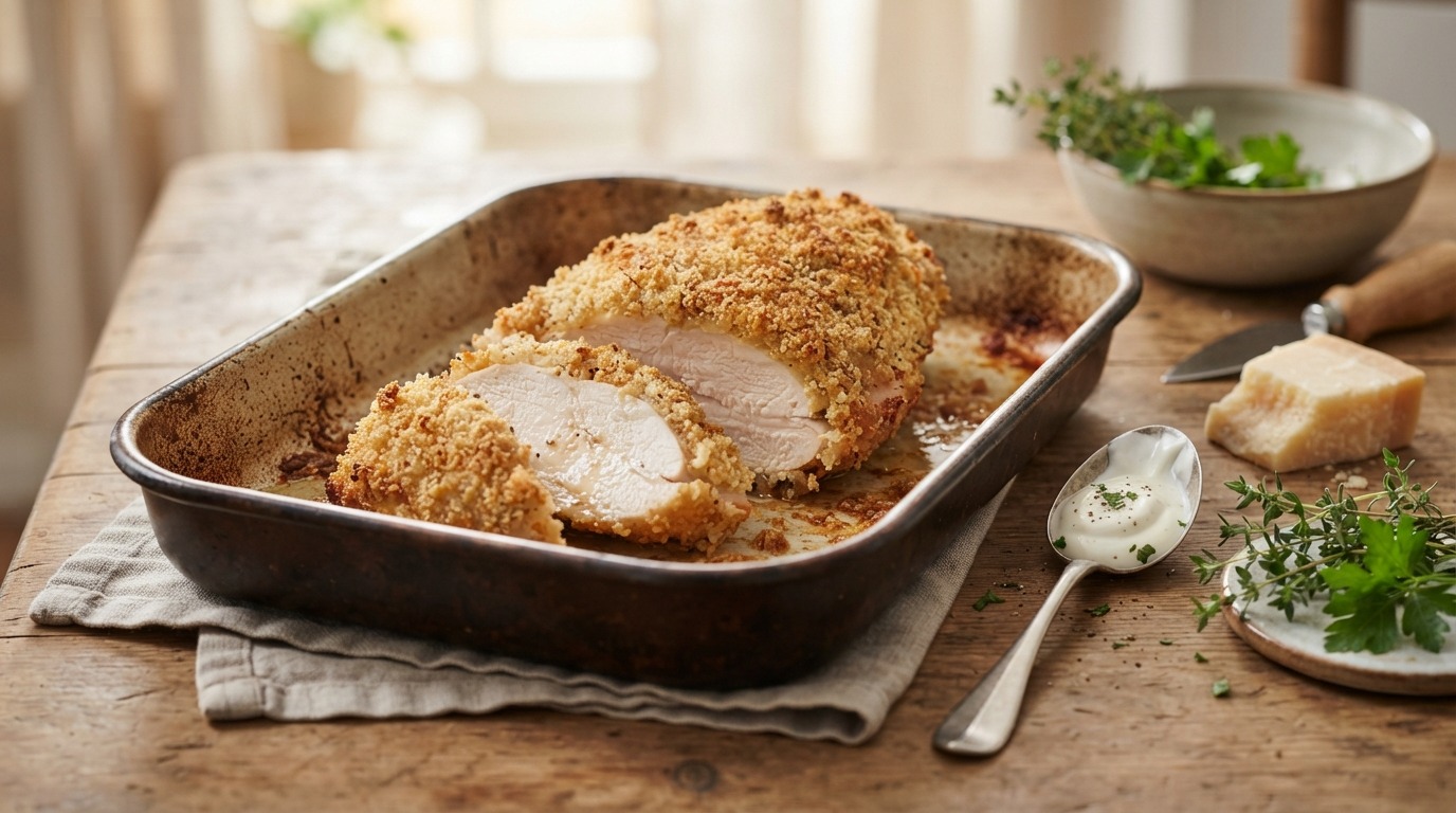 Krokante kipfilet uit de oven