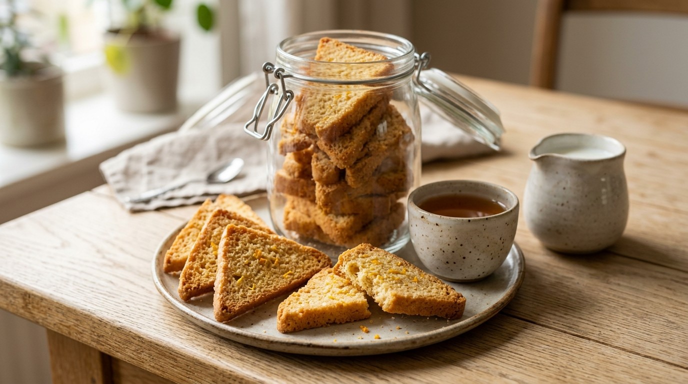 Krokante sinaasappeldriehoekjes