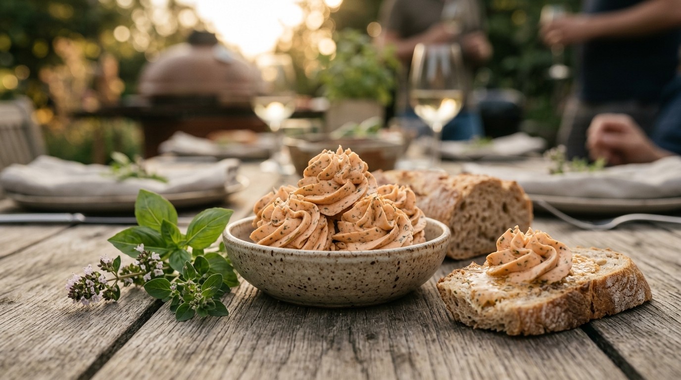 Kruidenboter met Tomatenpuree en Geraspte Belegen Kaas