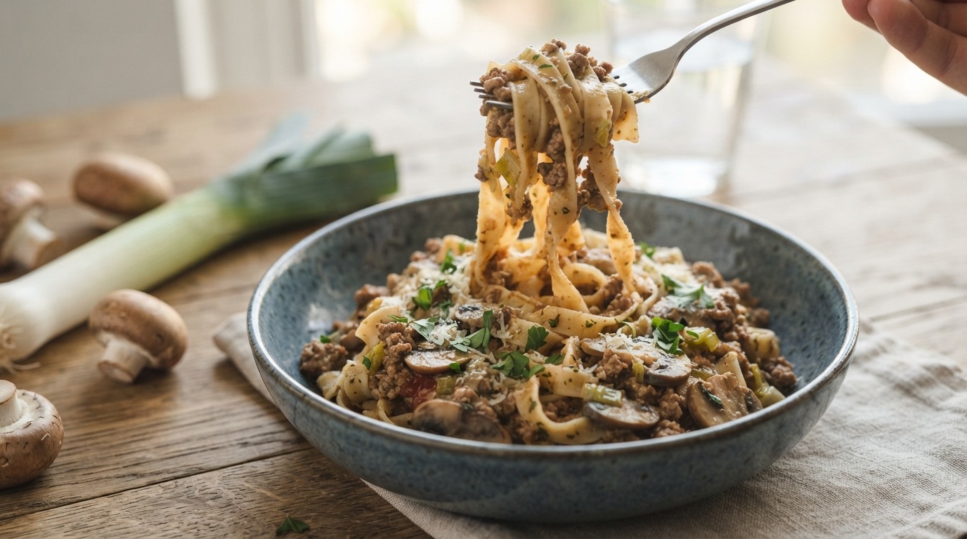 Kruidige pastasaus met tagliatella