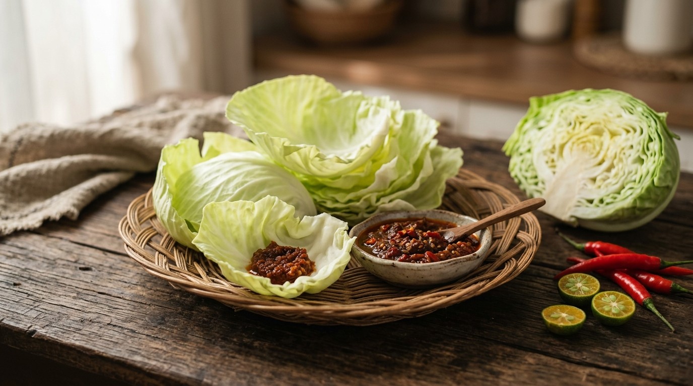 Lalab (groente Gerecht van Koolbladeren)