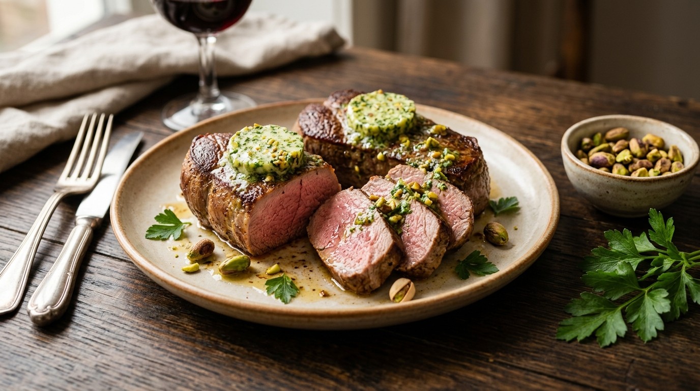 Lamsfilet met Pistacheboter