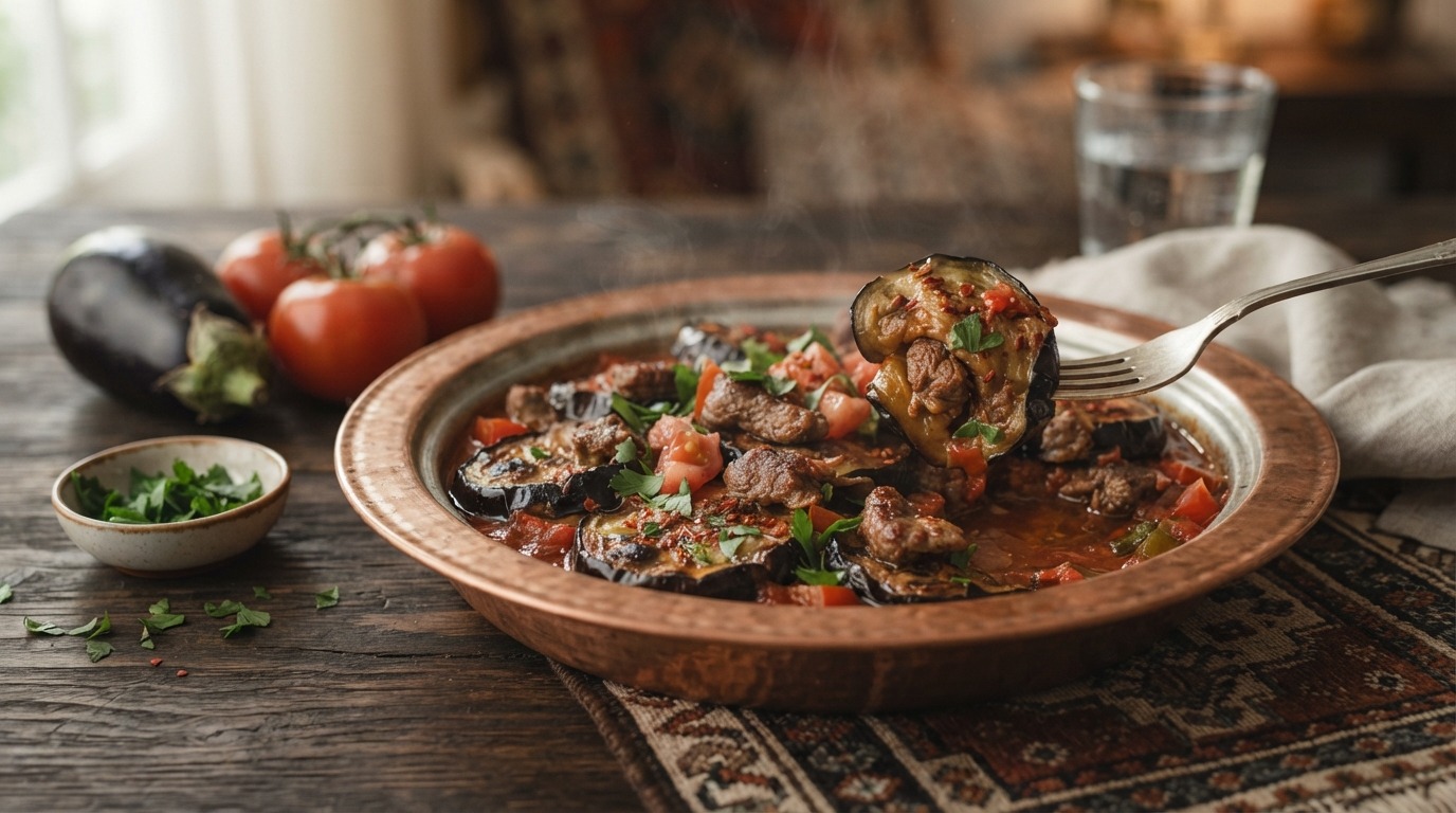 Lamsvlees met aubergines (Patlican Kebabi)