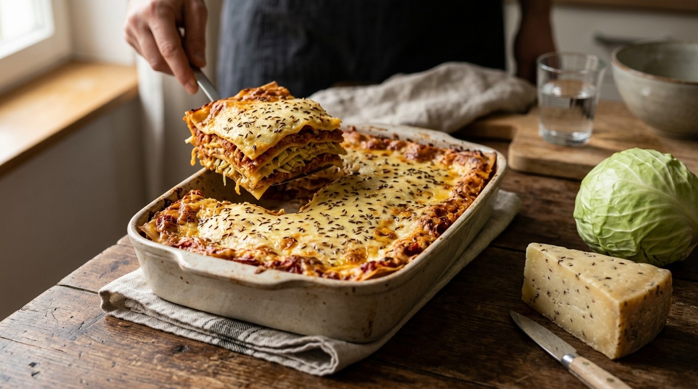 Lasagna met salami