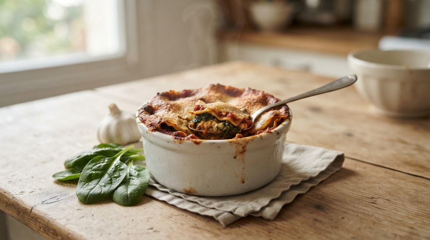 Lasagne met spinazie en ricotta
