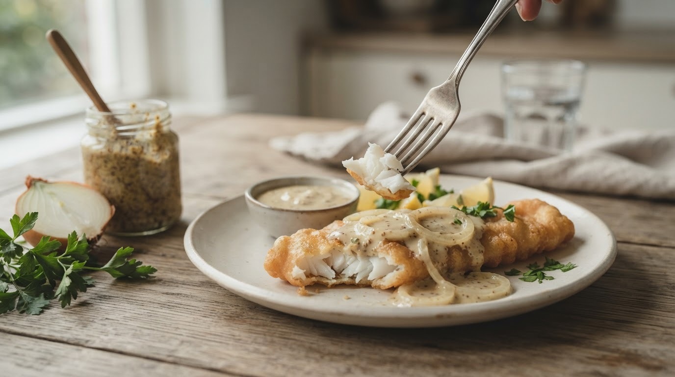 Lekkerbekjes met mosterdsaus