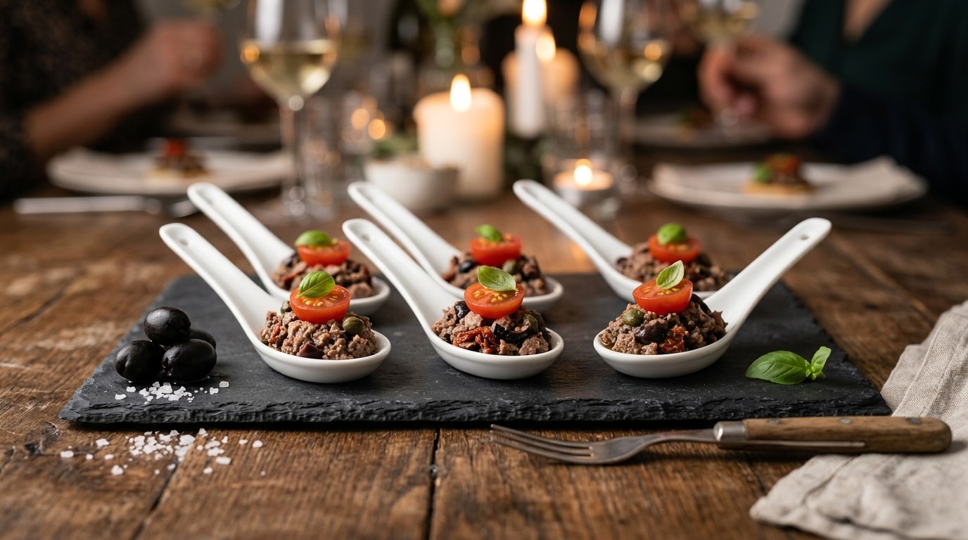 Lepelamuse met Tonijntapenade