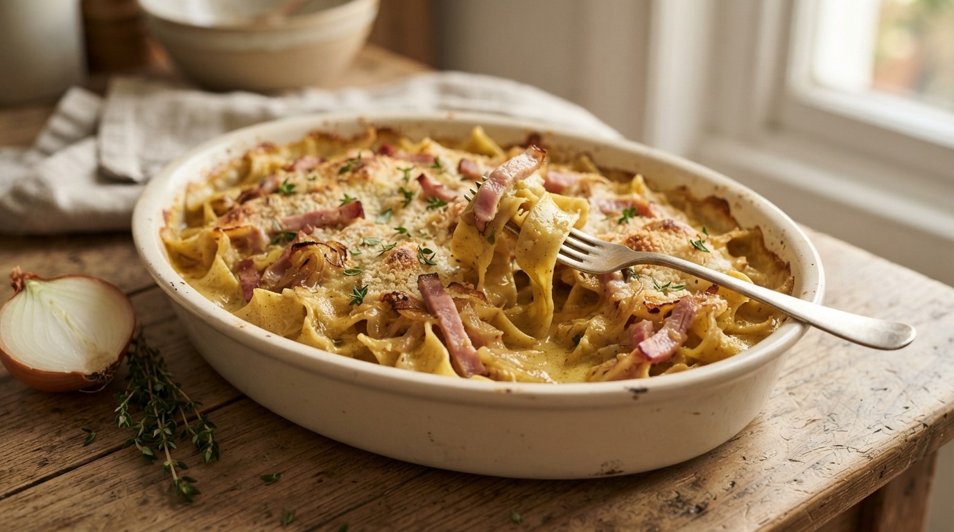 Lintmacaroni met ham