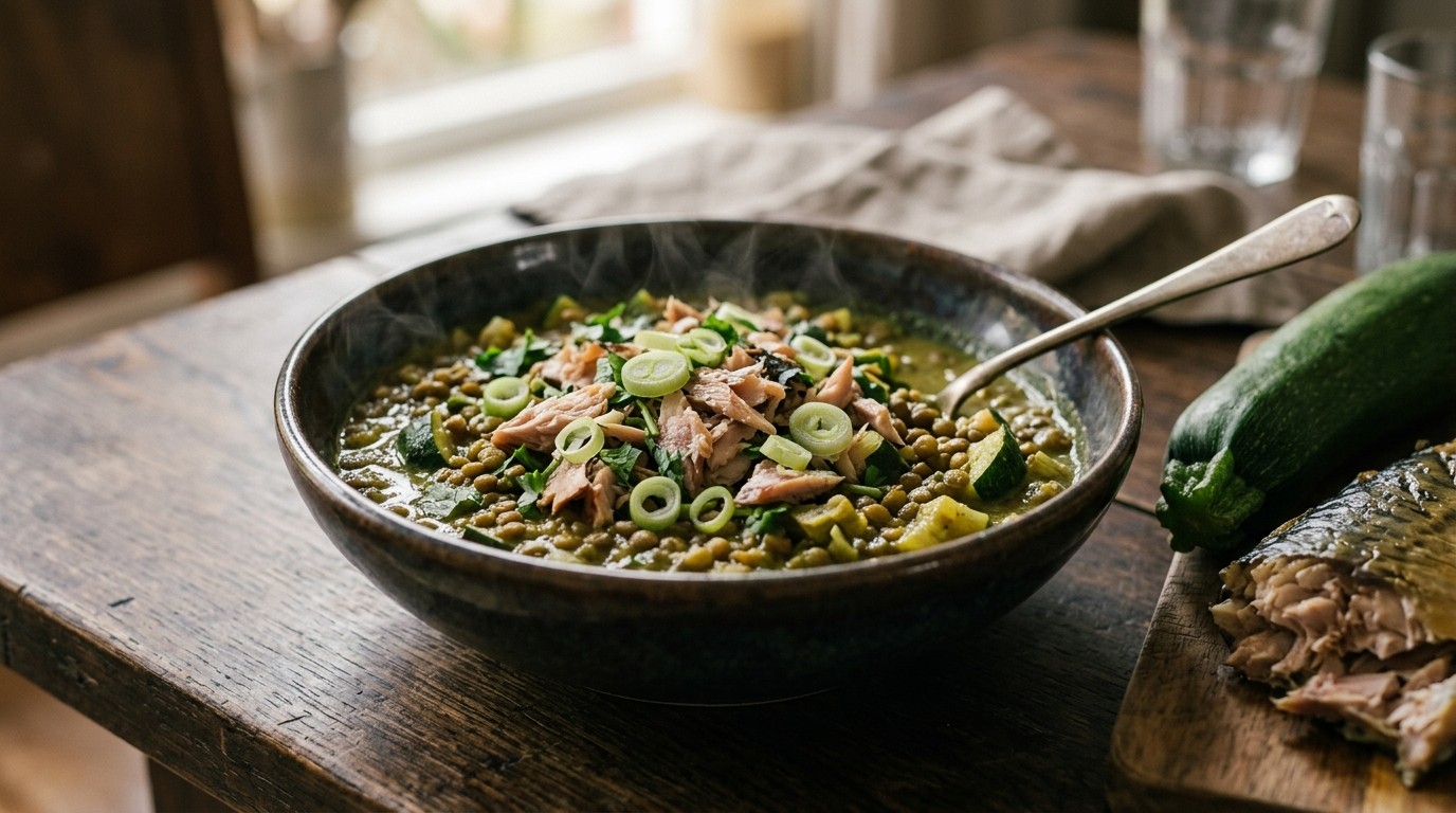 Linzencurry met Makreel