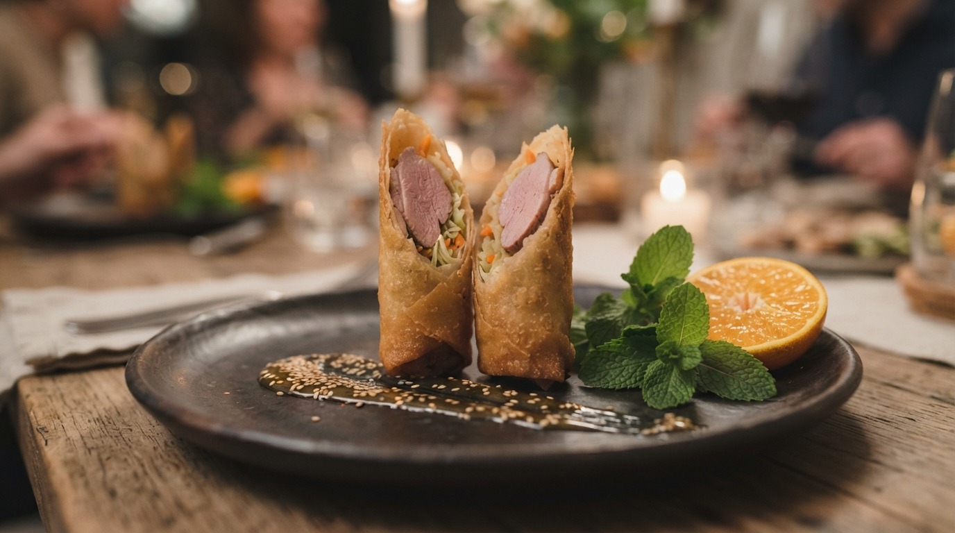 Loempia met eendenborst