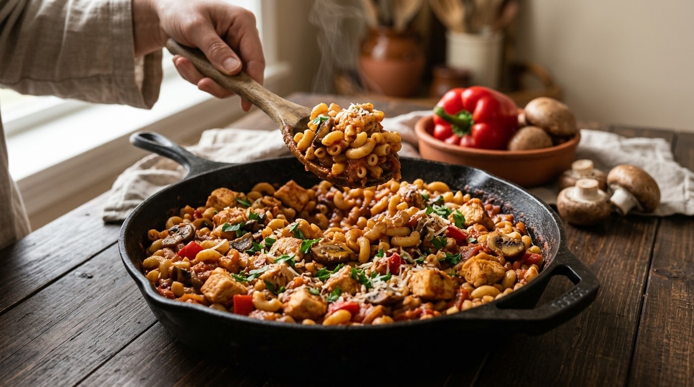 Macaroni Kip-tomaat