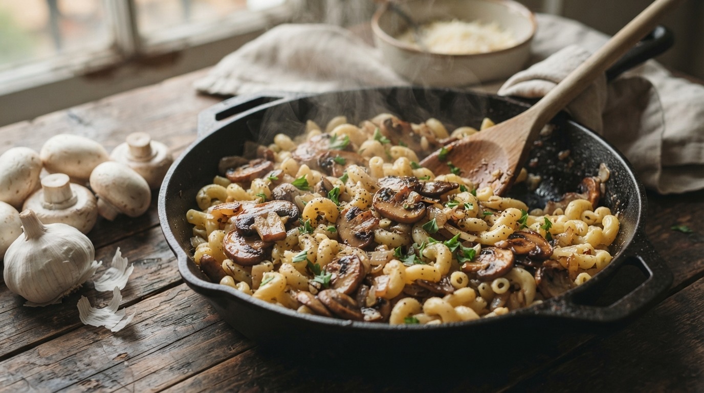 Macaroni met champignons