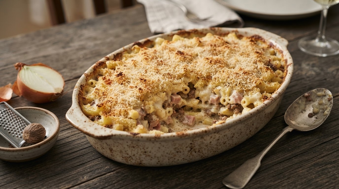 Macaroni met gehakt uit de oven