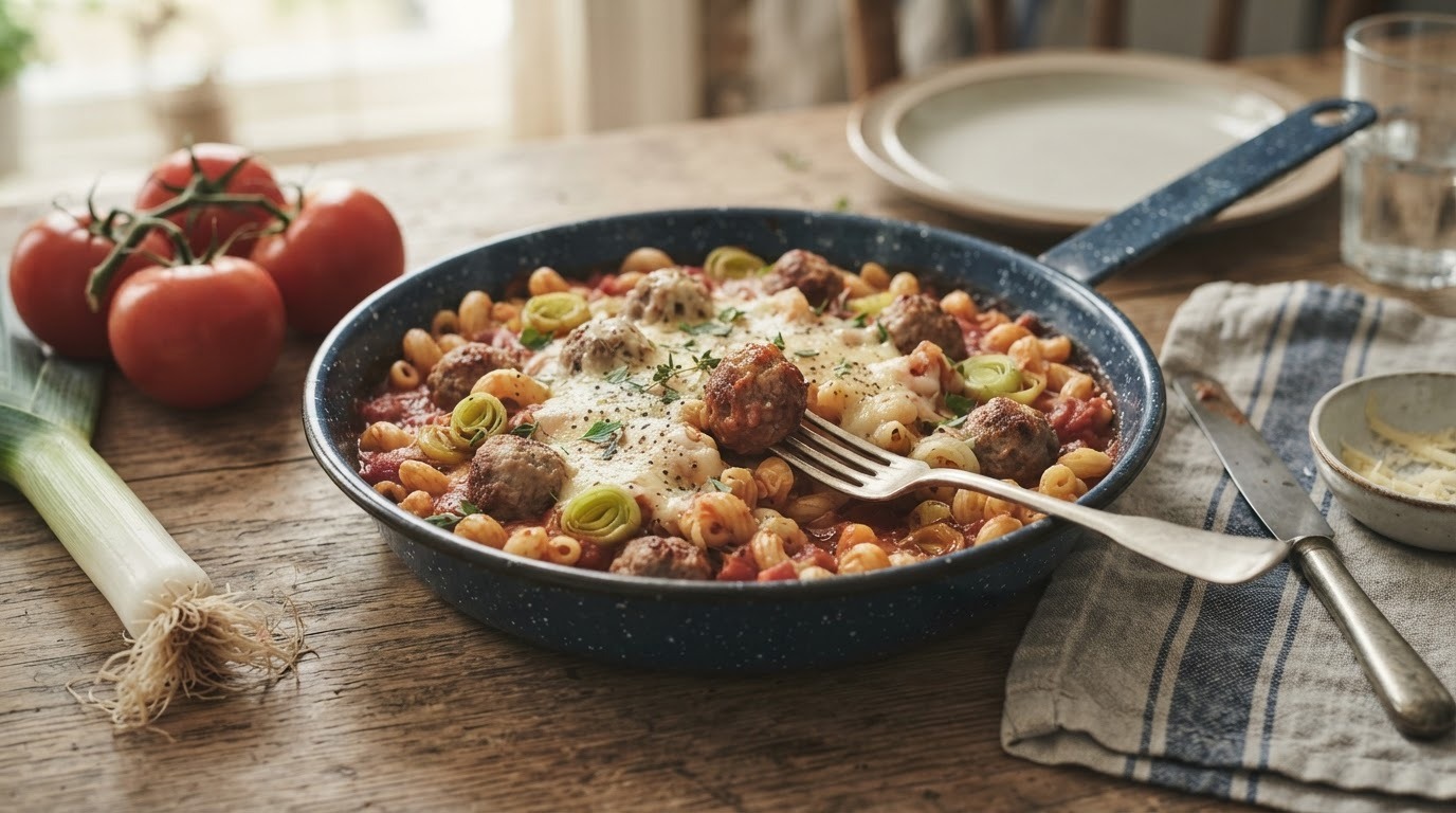 Macaroni met gehaktballetjes