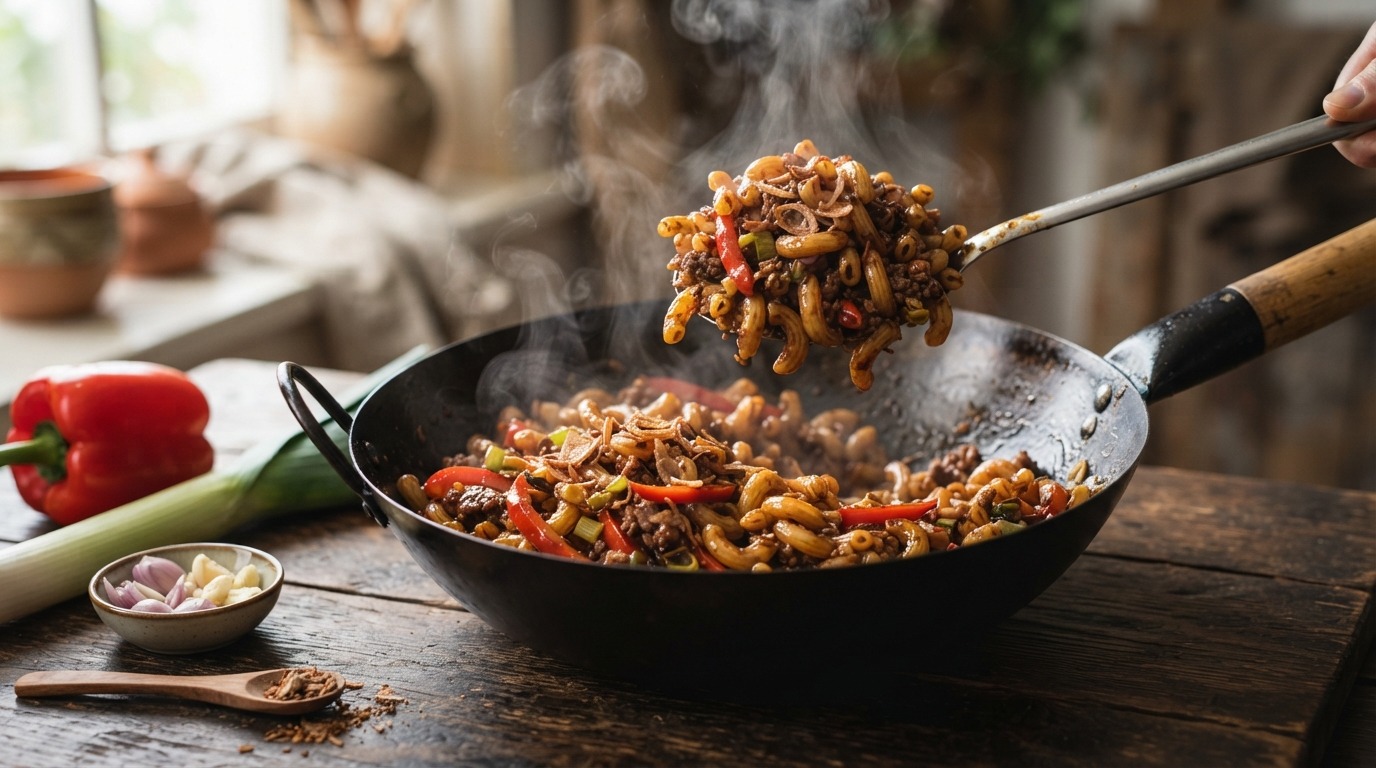 Macaroni met nasikruiden