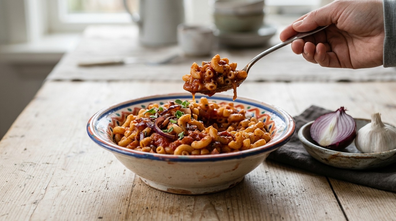 Macaroni met tomatensaus