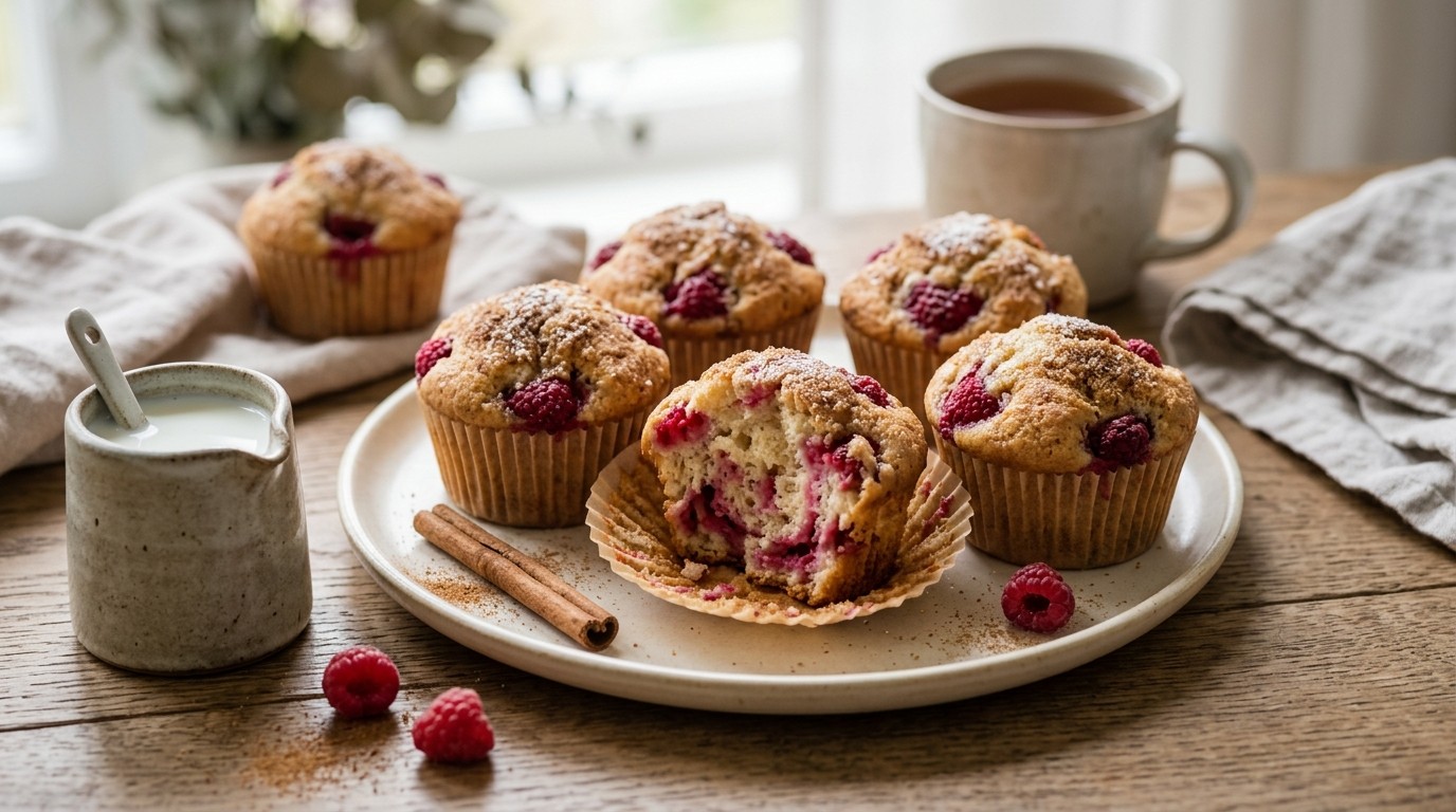Magere frambozenmuffins