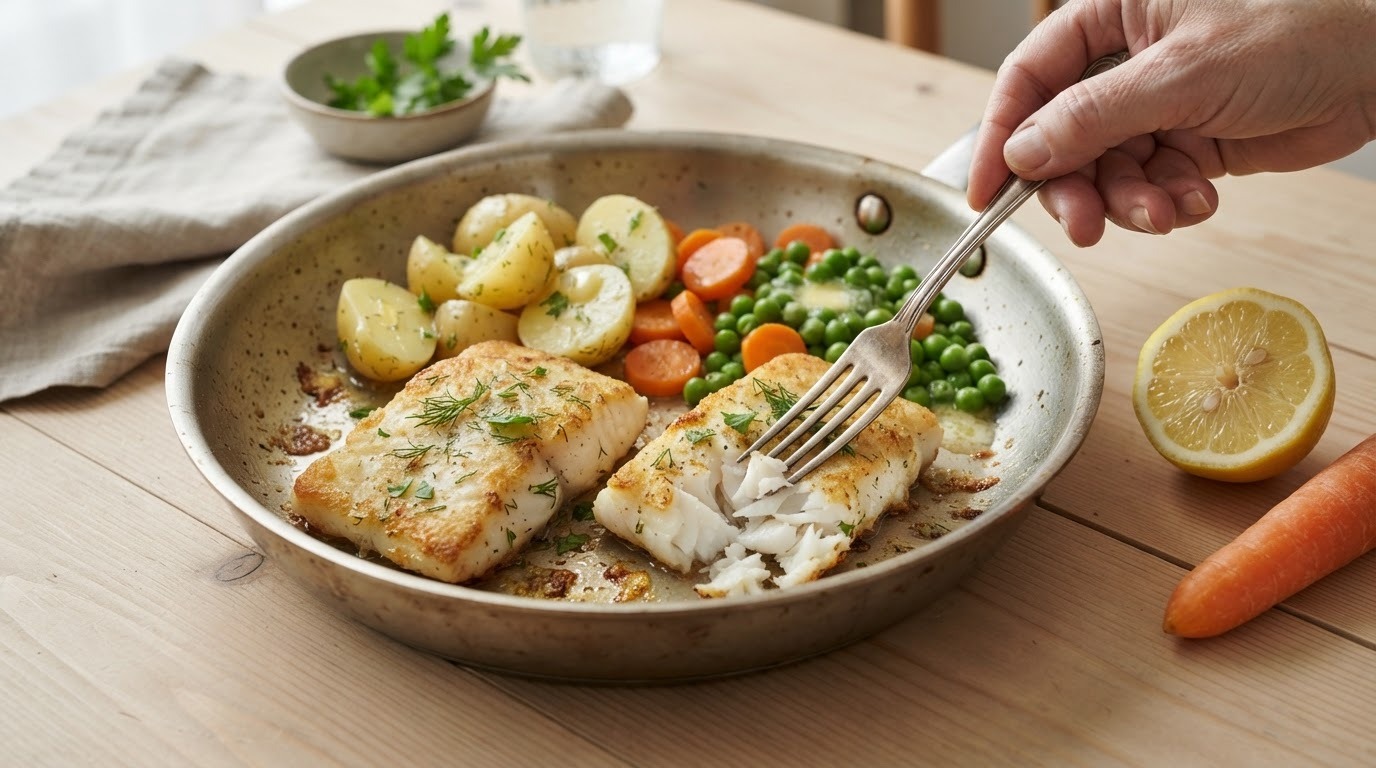Makkelijke vis in de koekenpan
