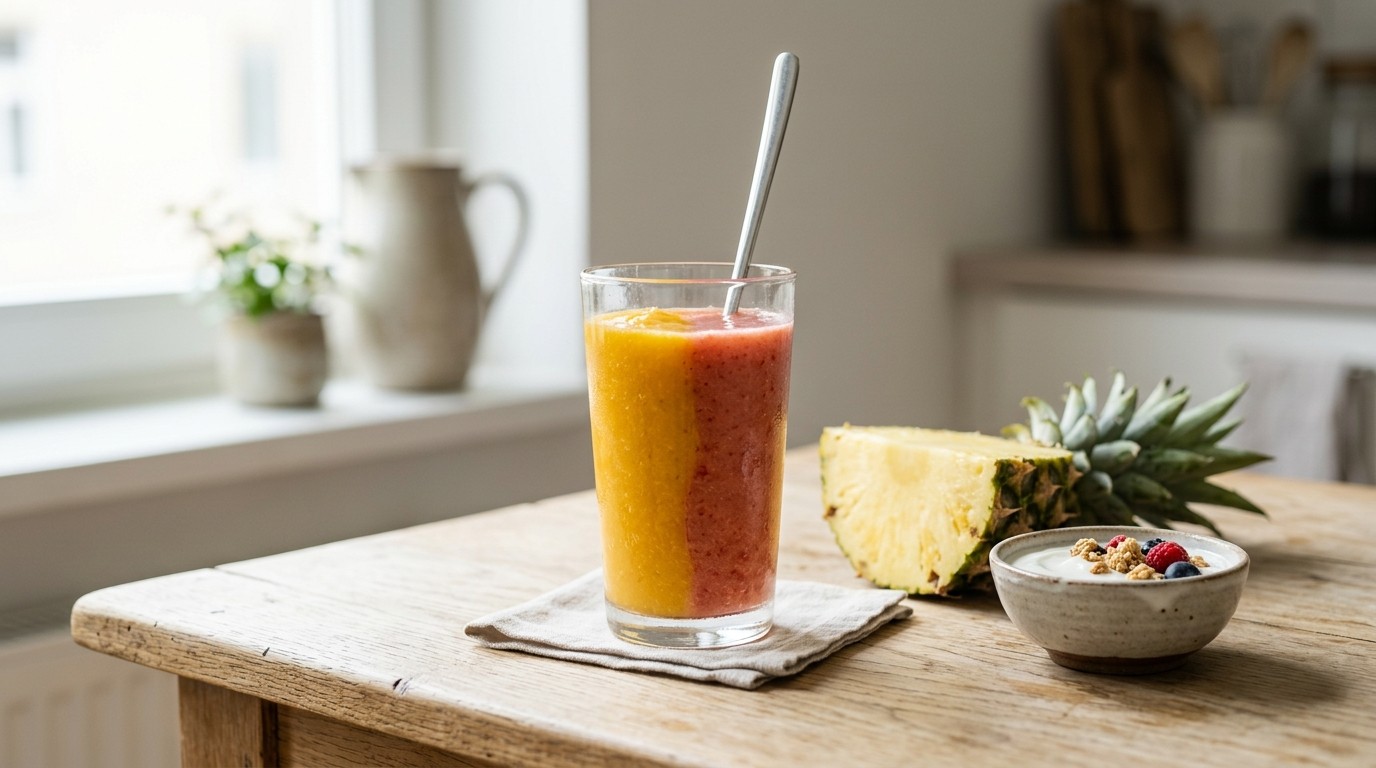 Mango-aardbeien-smoothie