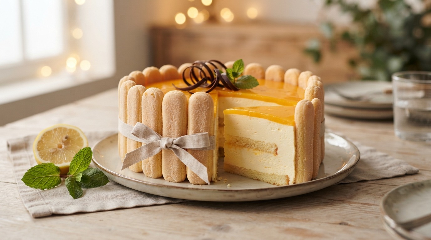 Mango-yoghurt taart