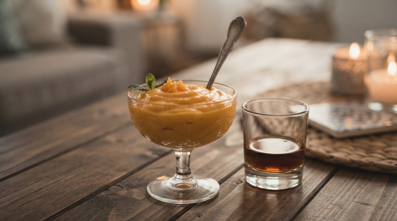 Mangocreme met rum