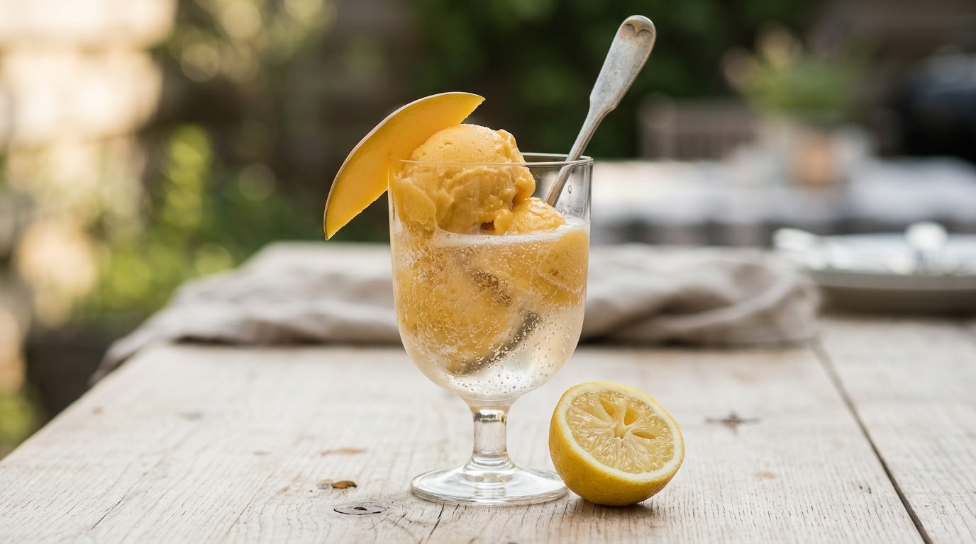 Mangosorbet met Rivella