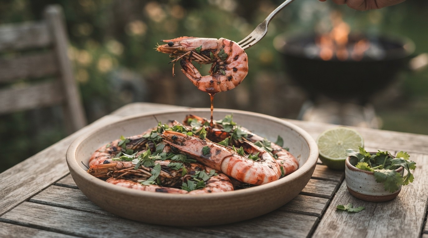 Marinade voor grote garnalen