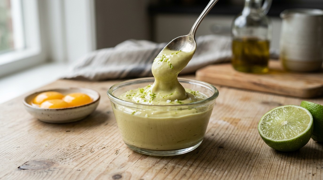 Mayonaise met olijfolie en limoensap