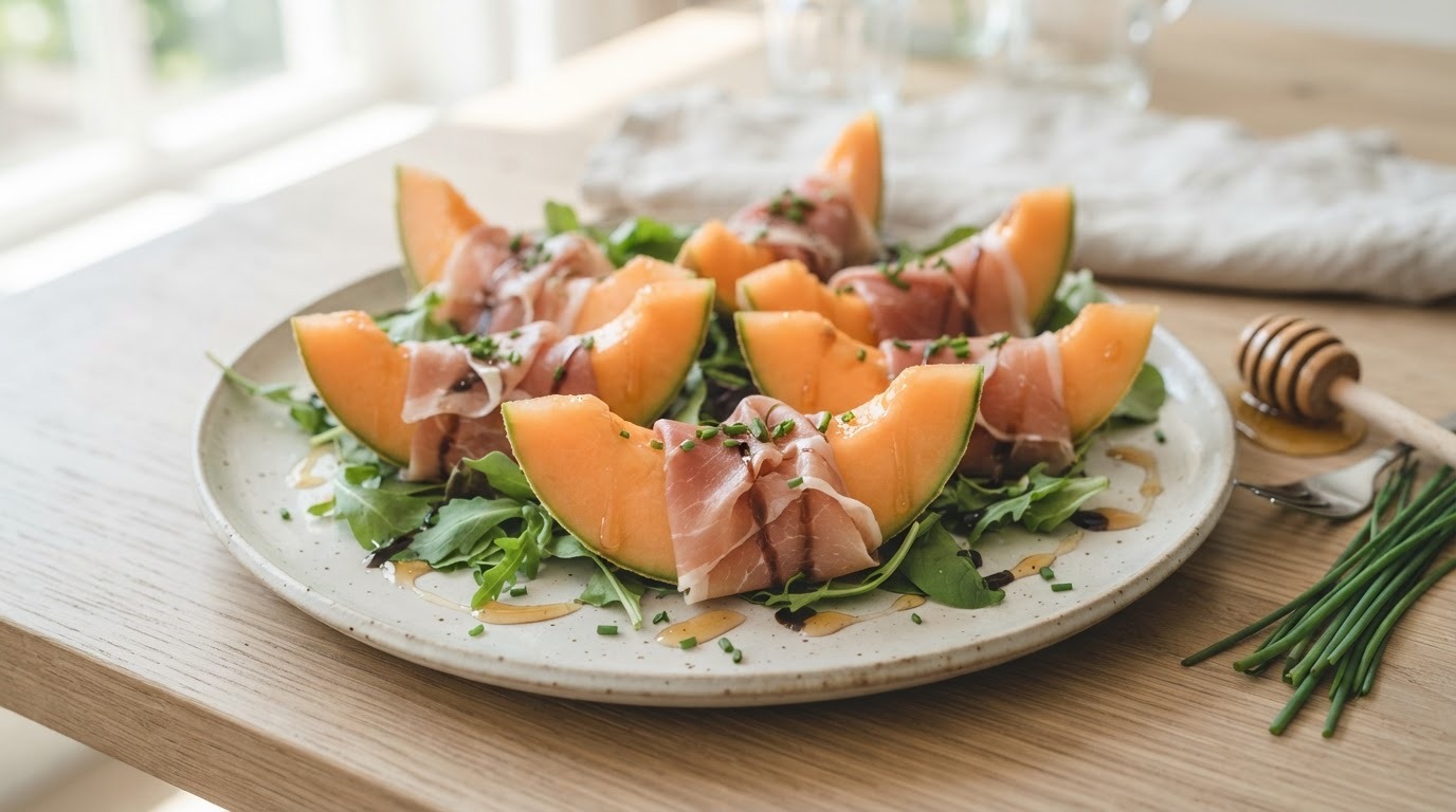 Meloen met ham