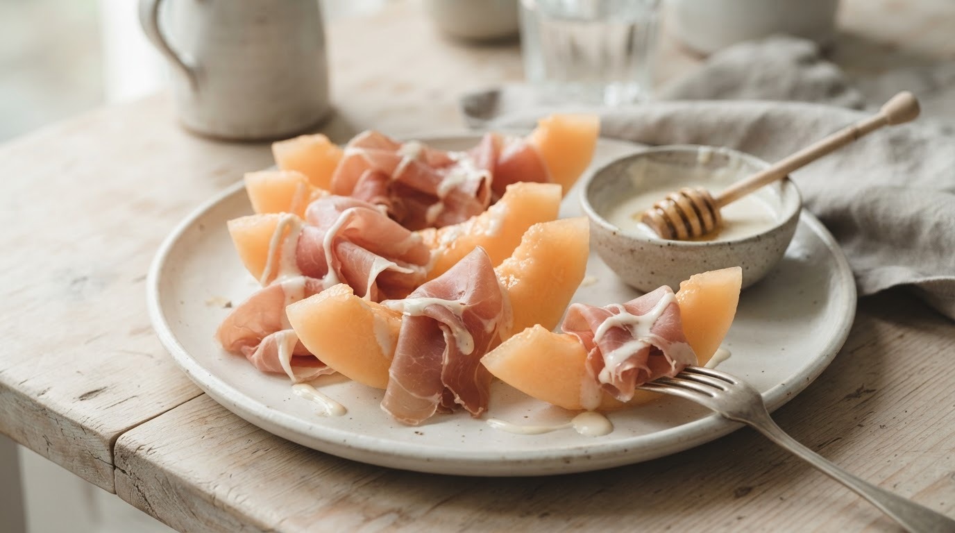 Meloen met parmaham