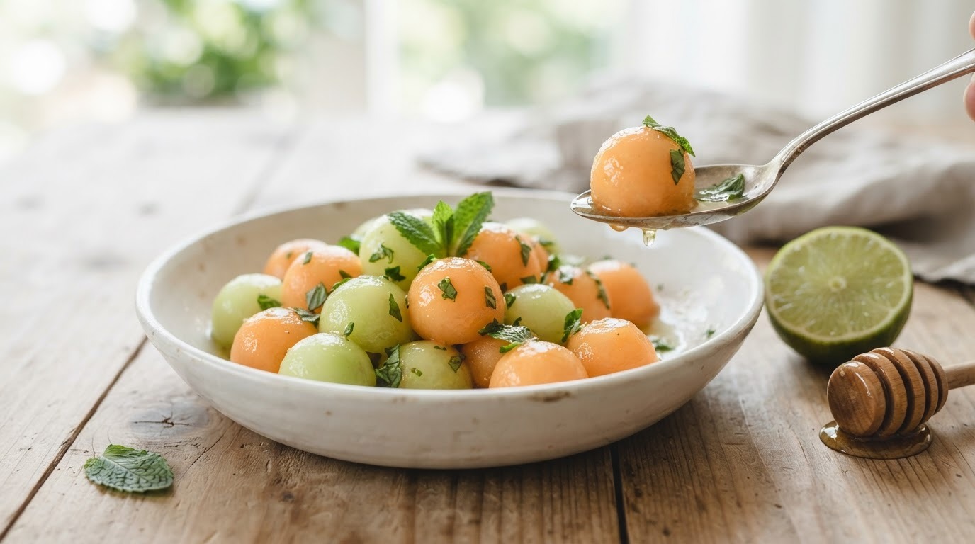 Meloensalade met verse munt