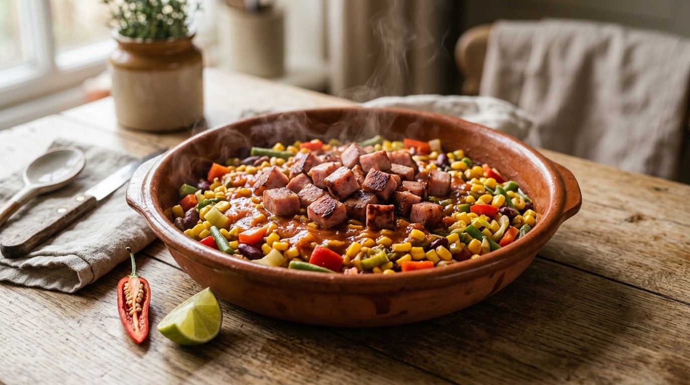 Mexicaanse groenten met ham