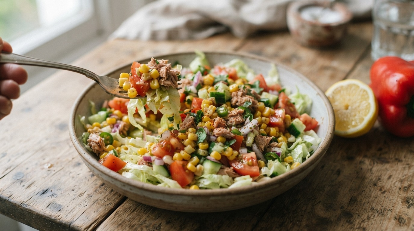 Mexicaanse maïssalade met tonijn