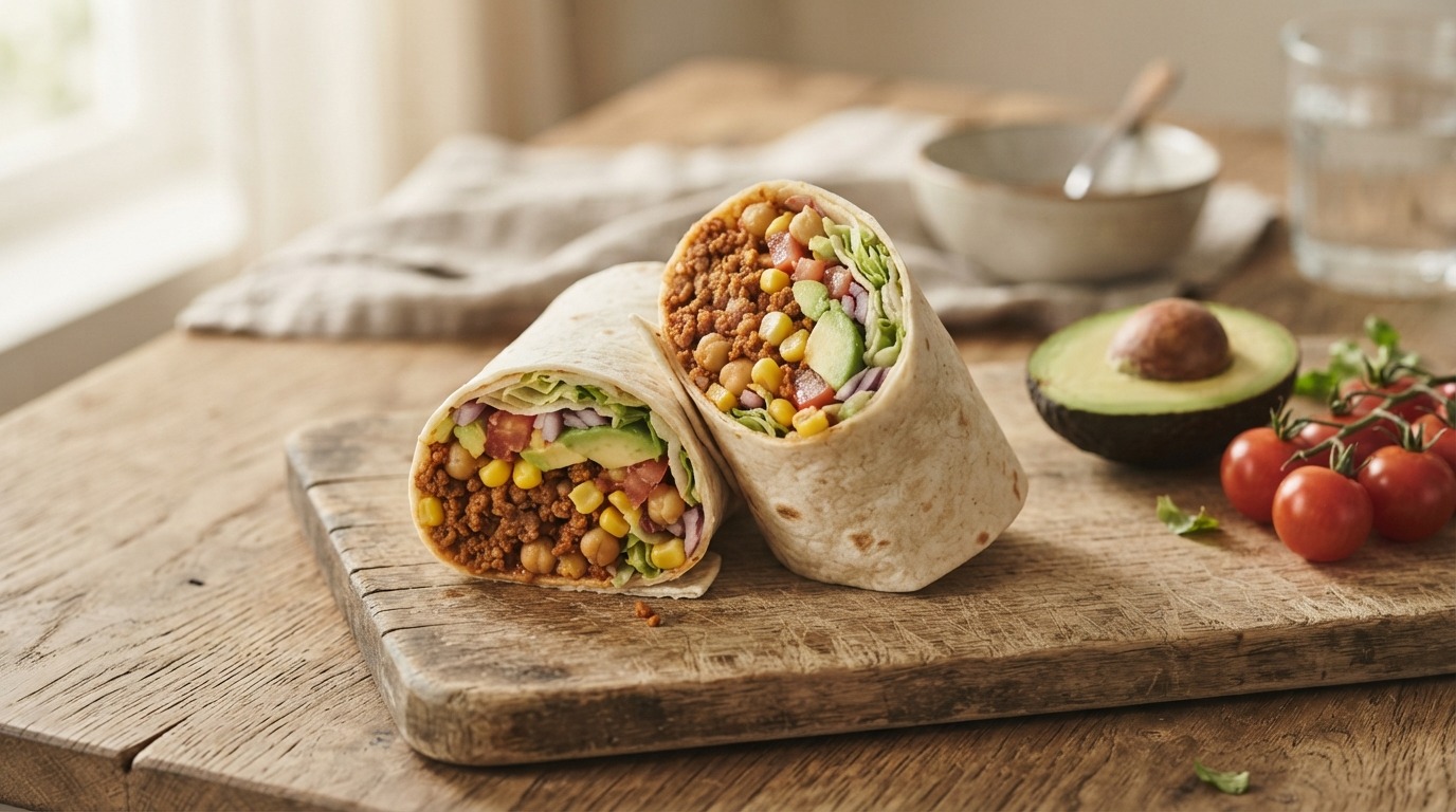 Mexicaanse wrap met kikkererwten