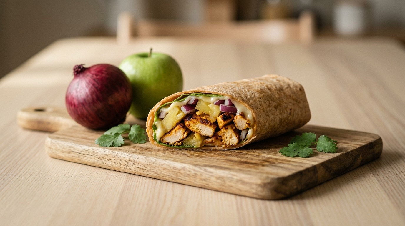Mexicaanse wrap met kip en ananas