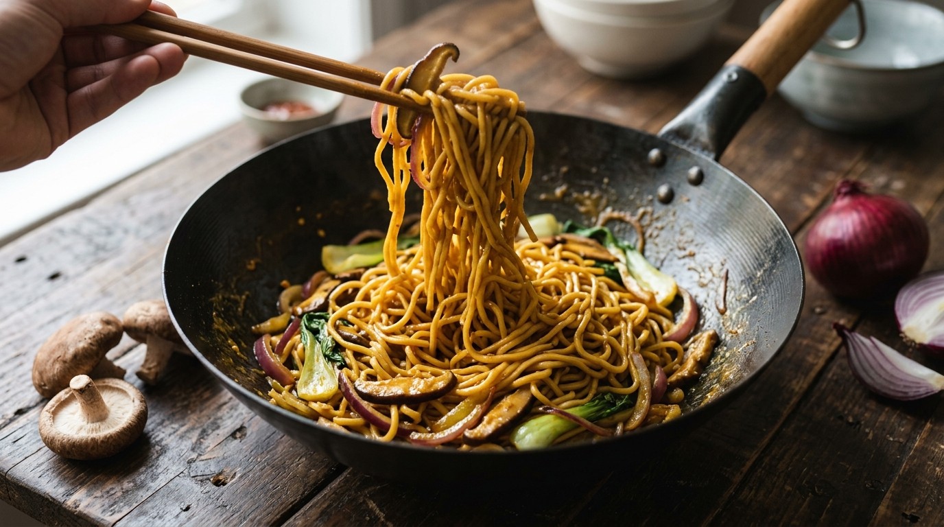 Mie met Kerriesaus