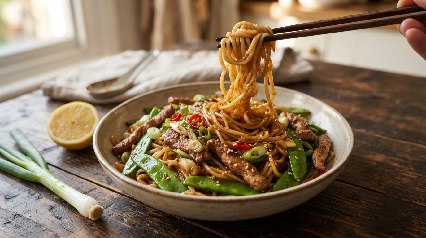 Mie met varkensvlees
