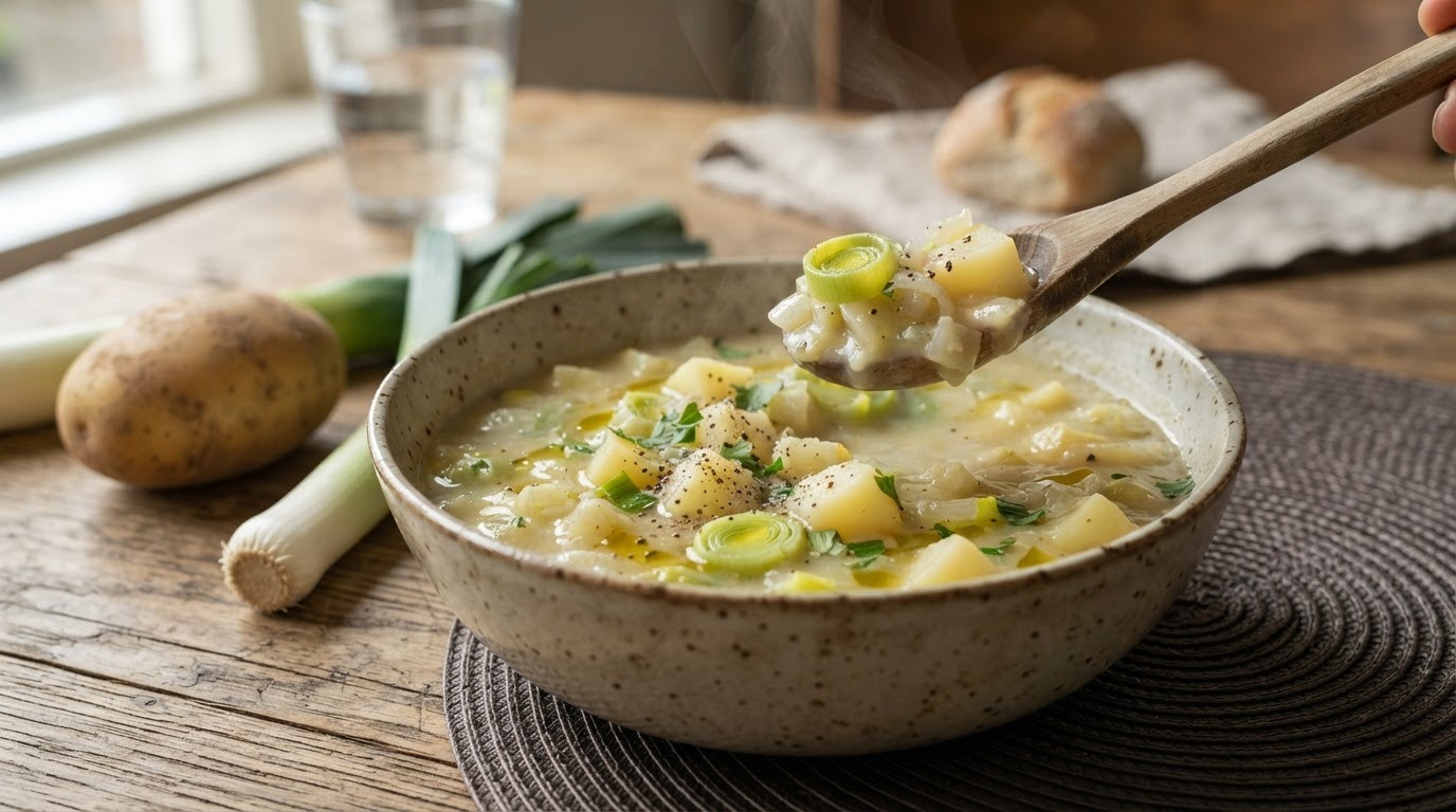 Miens prei/aardappelsoep
