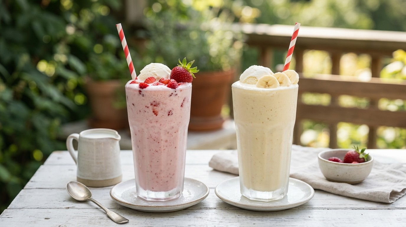 Milkshake aardbei of banaan