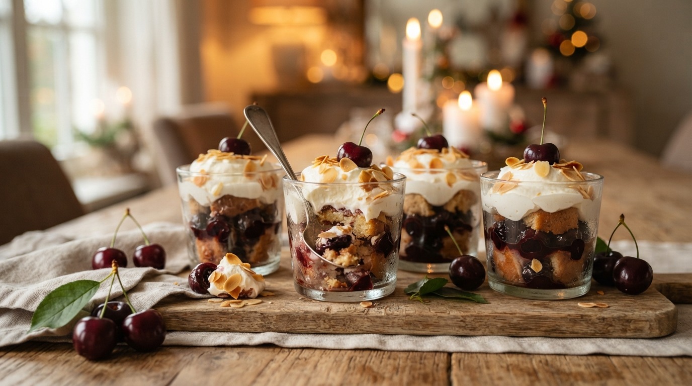 Mini-trifles met kersen