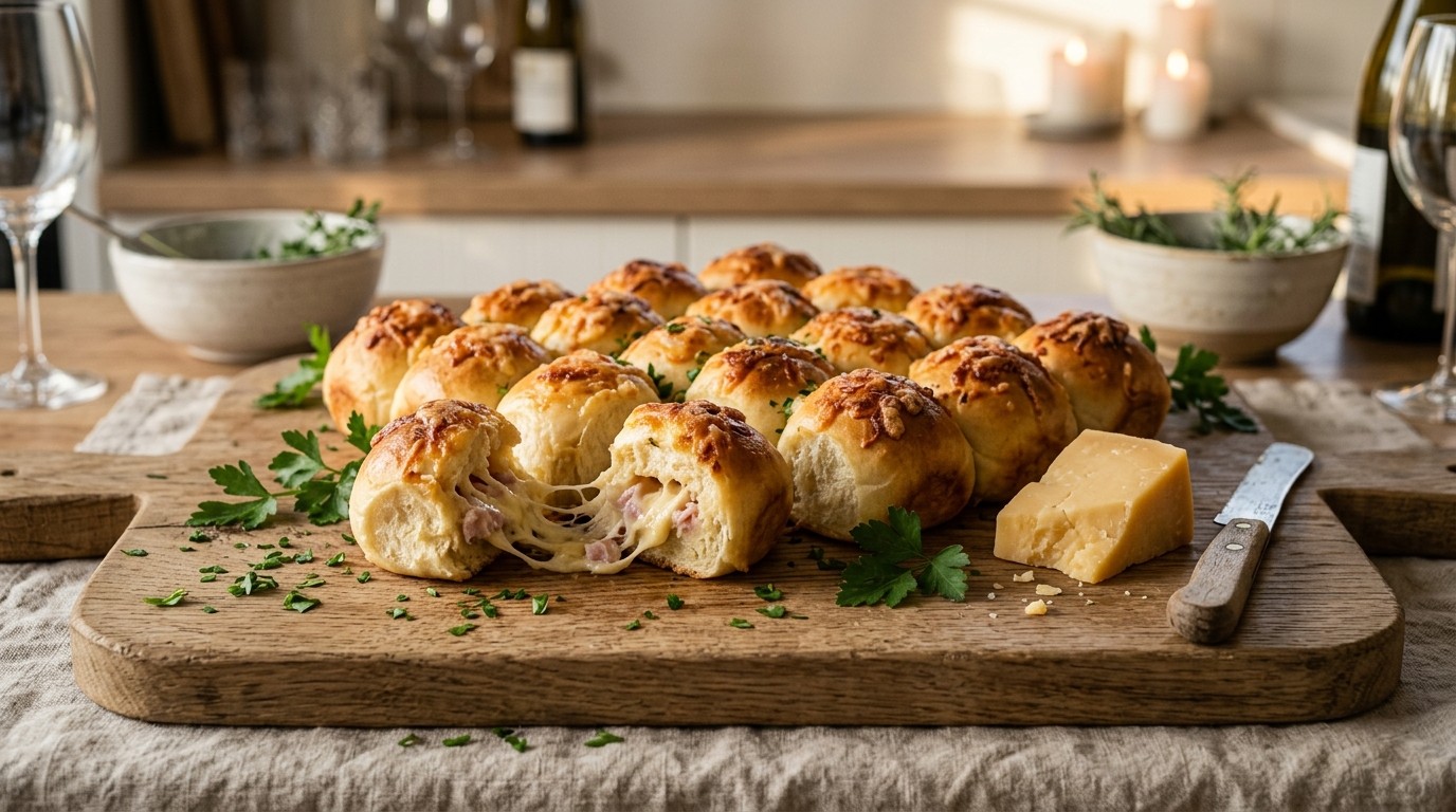 Minibroodjes met ham en Kaas Voor Buffet
