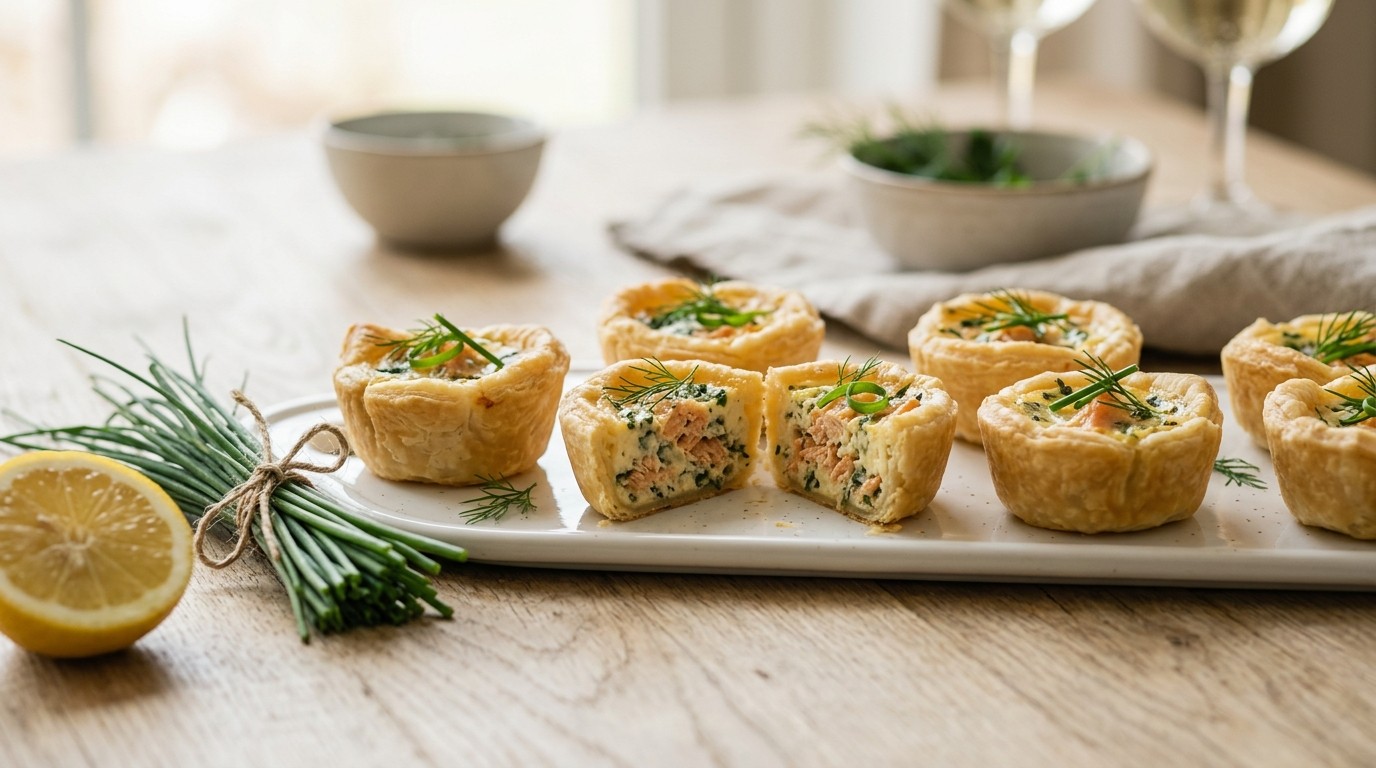 Minitaartjes met Kaas en Zalm